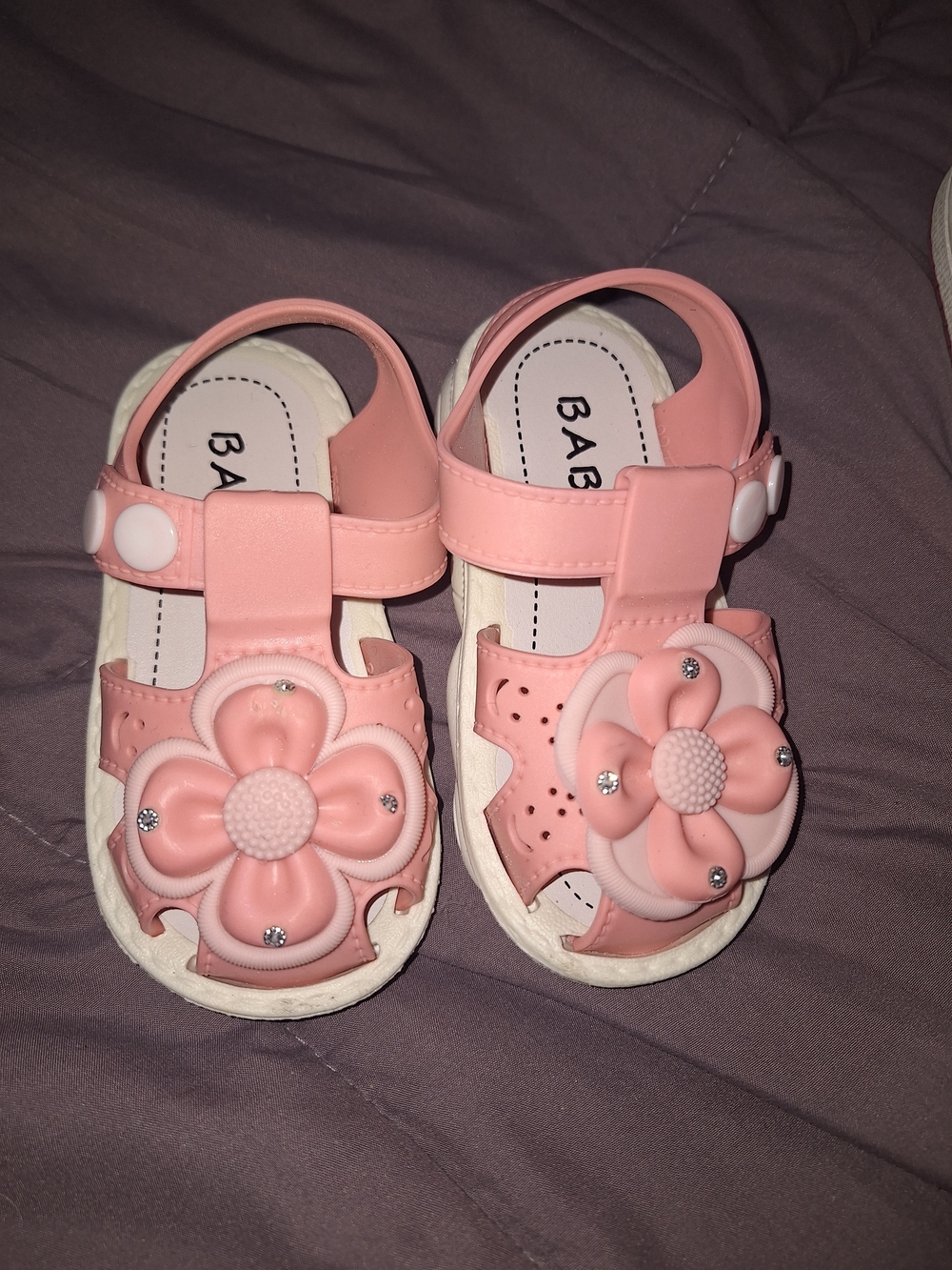 The NEW Boutique Pink Flower Toddler Sandals 5c
